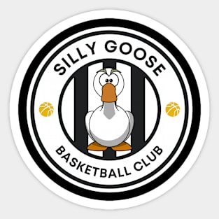 Silly Goose Basketball Club - Angry Cartoon Goose Sticker